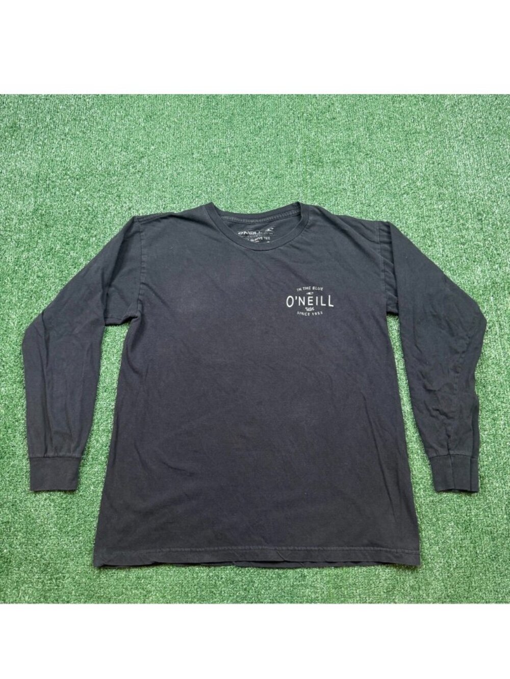 O'Neill Graphic T Shirt Men's Size M Black Long Sleeve Crew Neck